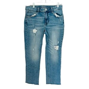 Maurice’s mid rise slightly distressed jeans